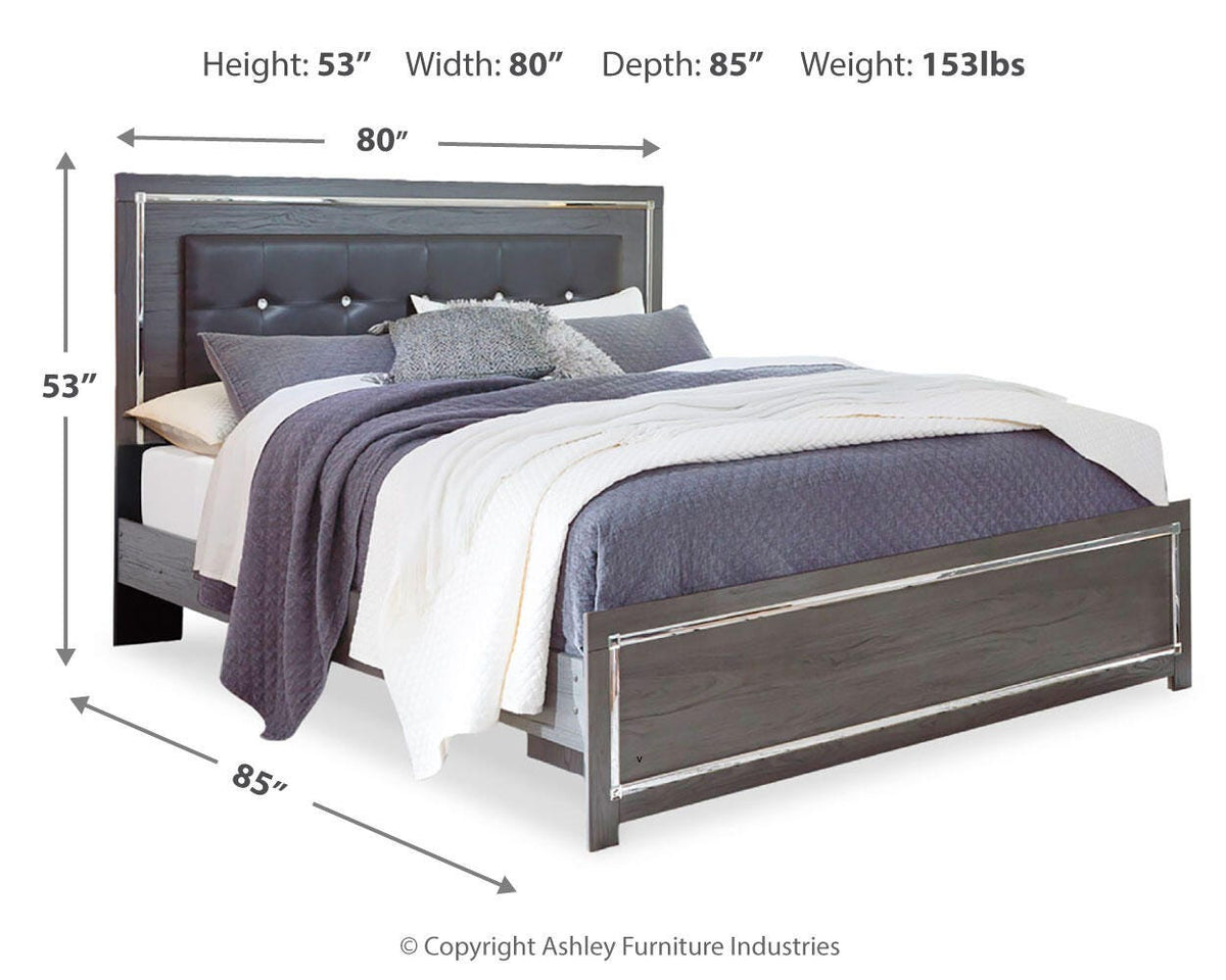 Lodanna King Panel Bed, Dresser, Mirror, Chest and 2 Nightstands