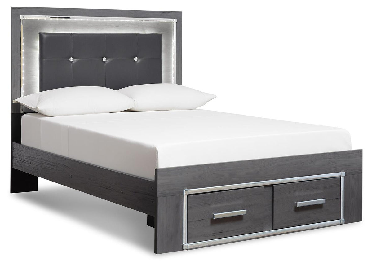 Lodanna Full Upholstered Panel Storage Bed and Chest
