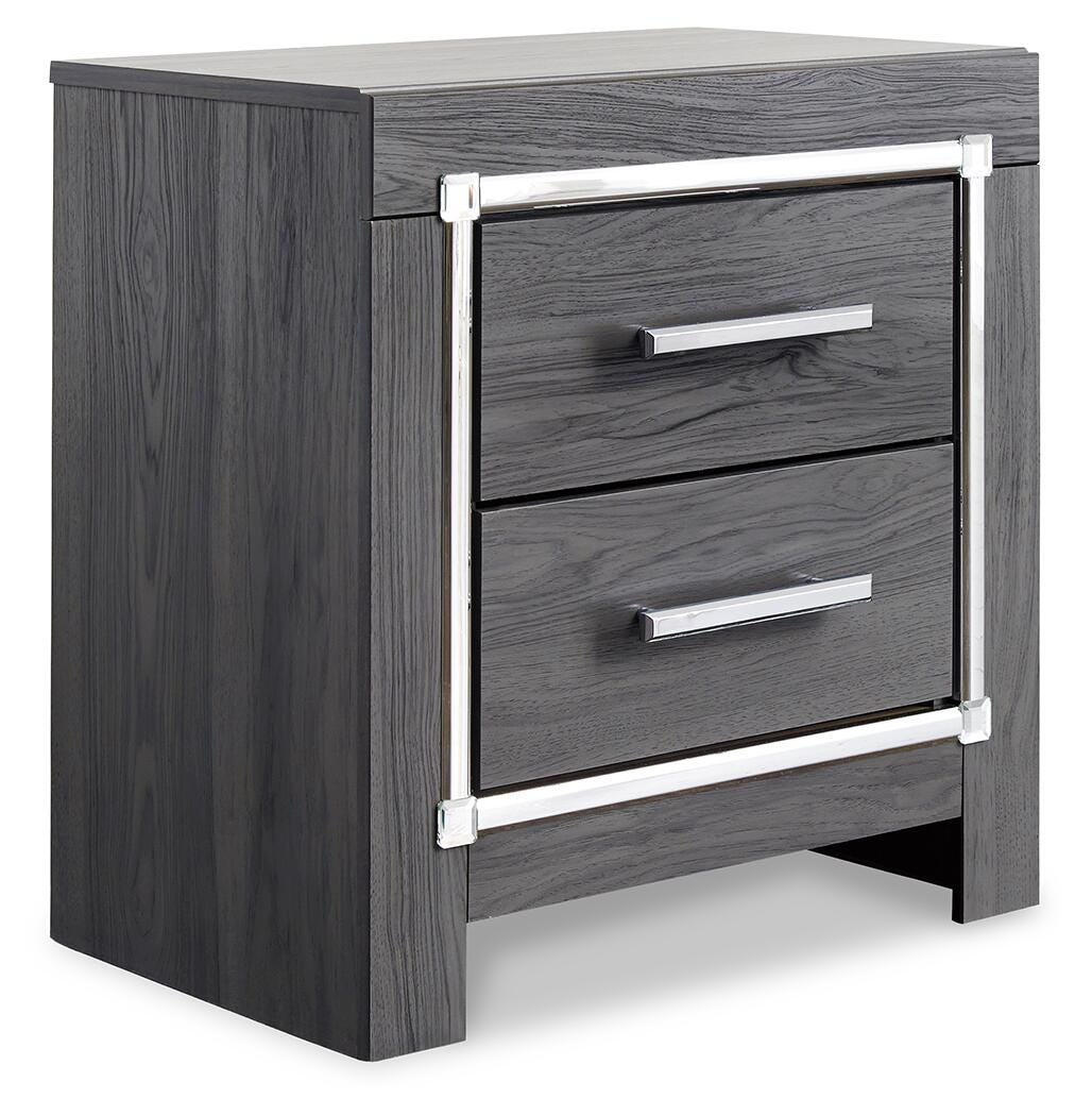 Lodanna Queen Upholstered Panel Bed, Dresser, Mirror and Nightstand