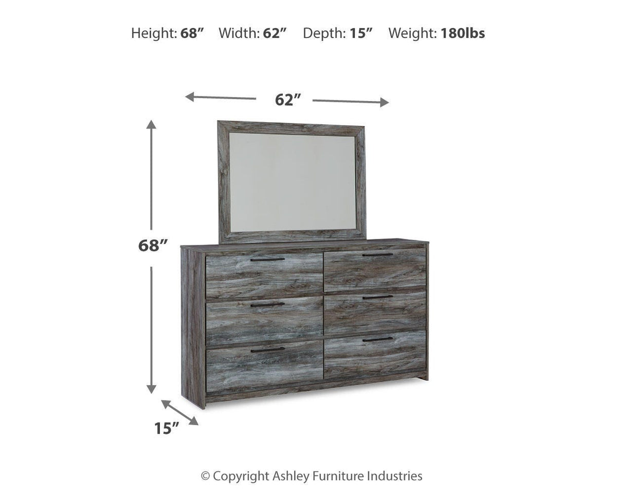 Baystorm Queen Panel Storage Bed, Dresser, Mirror, Chest and 2 Nightstands