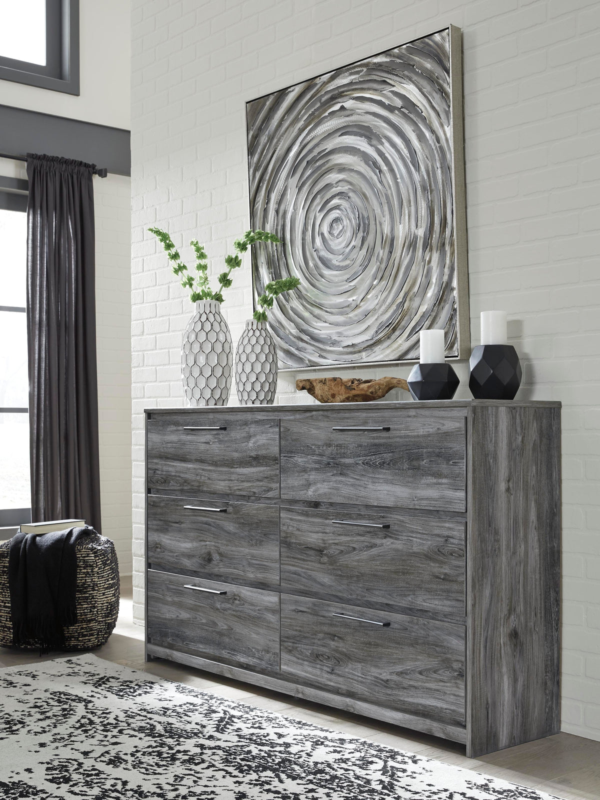Baystorm King Panel Storage Bed, Dresser, Chest and 2 Nightstands