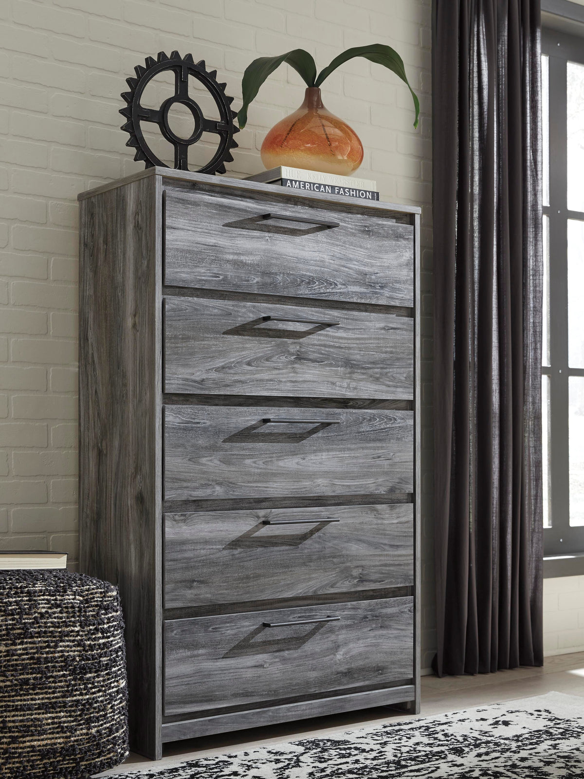 Baystorm Queen Panel Headboard, Dresser, Mirror, Chest and Nightstand