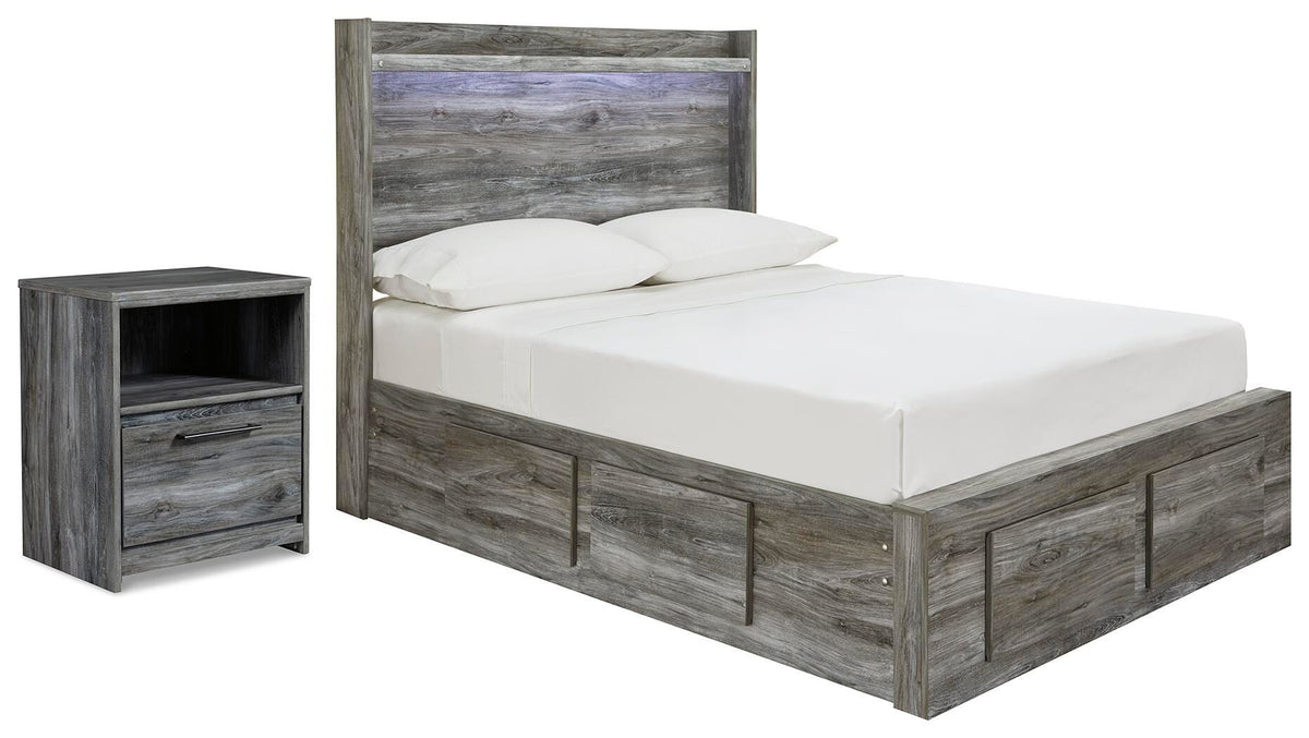 Baystorm Full Panel Storage Bed and Nightstand