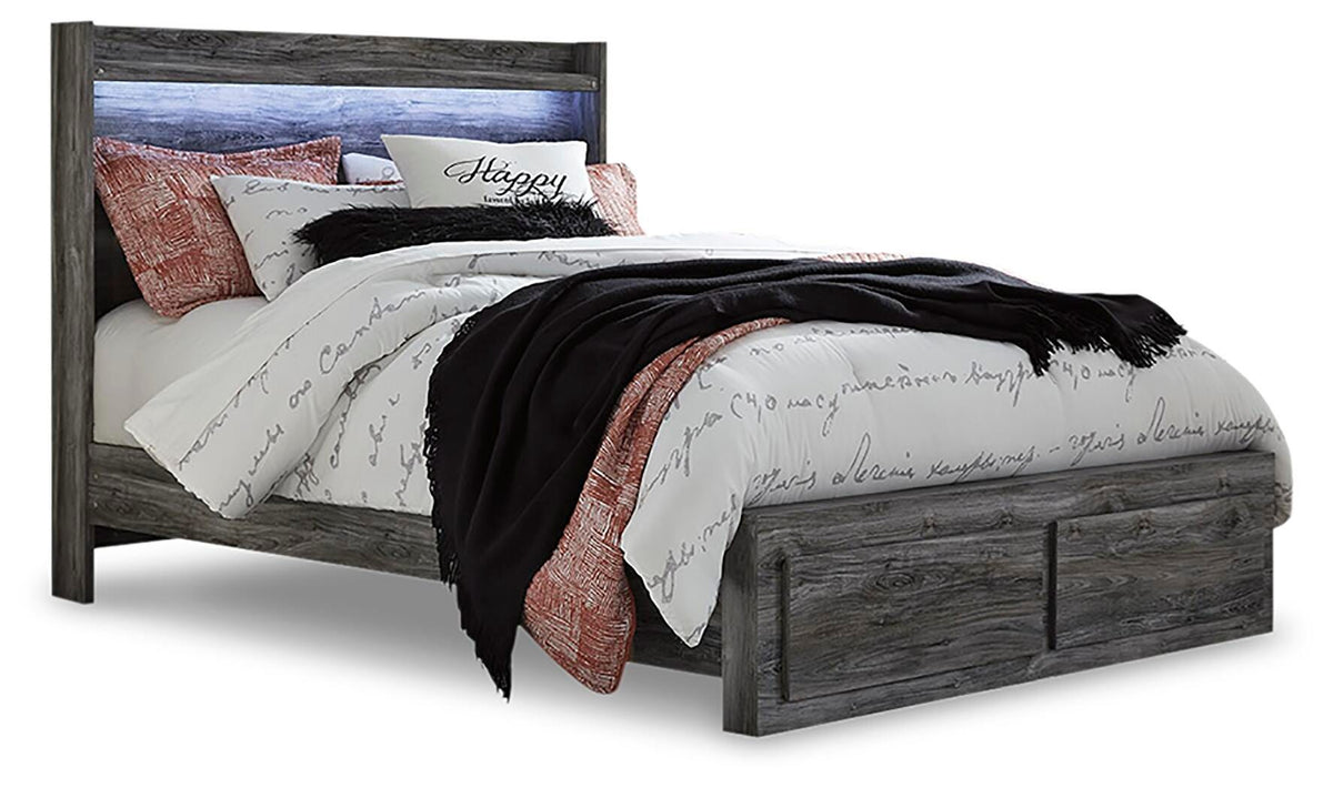 Baystorm Queen Panel Storage Bed and Nightstand