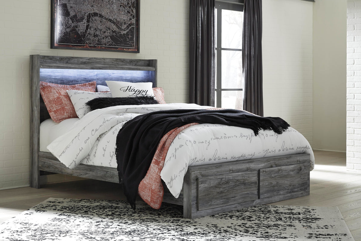 Baystorm Queen Panel Storage Bed and Nightstand