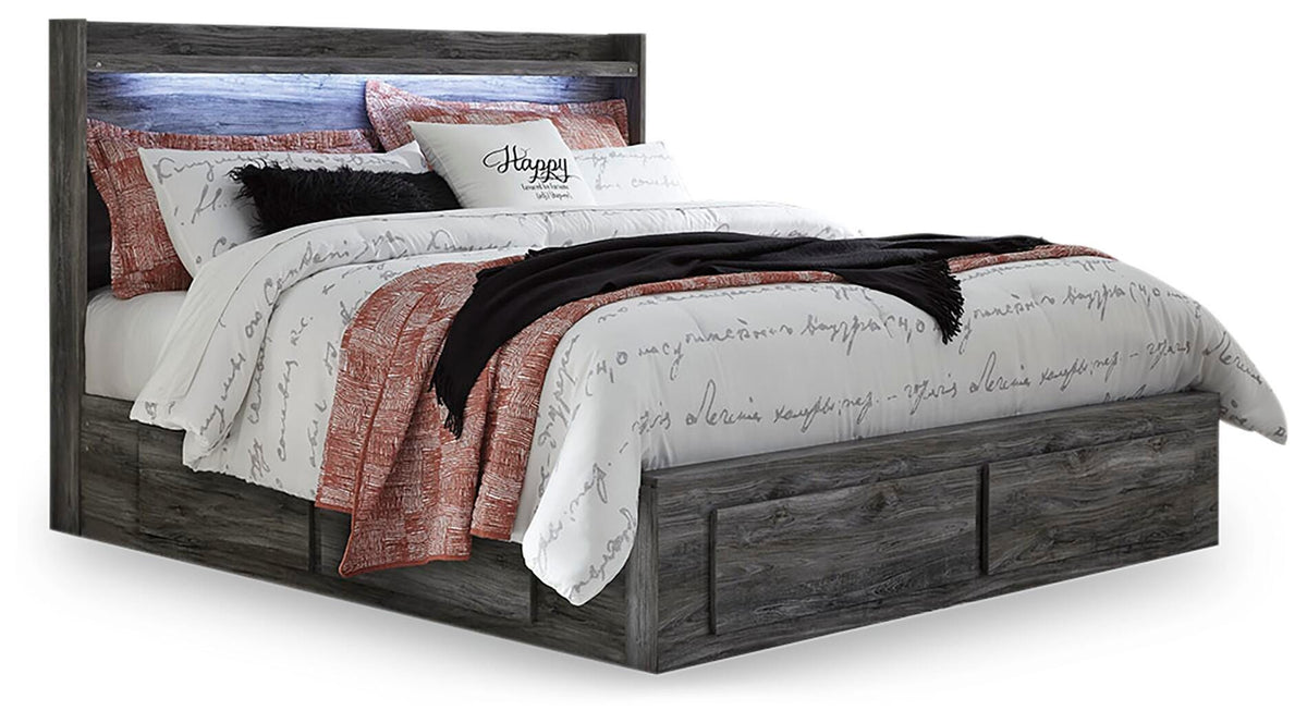 Baystorm King Storage Bed, Dresser, Mirror, Chest and Nightstand