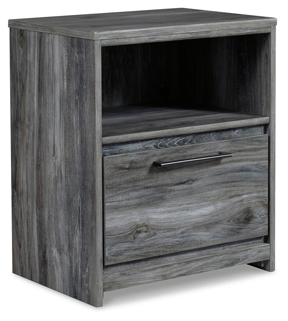 Baystorm Full Storage Bed, Dresser, Mirror and Nightstand