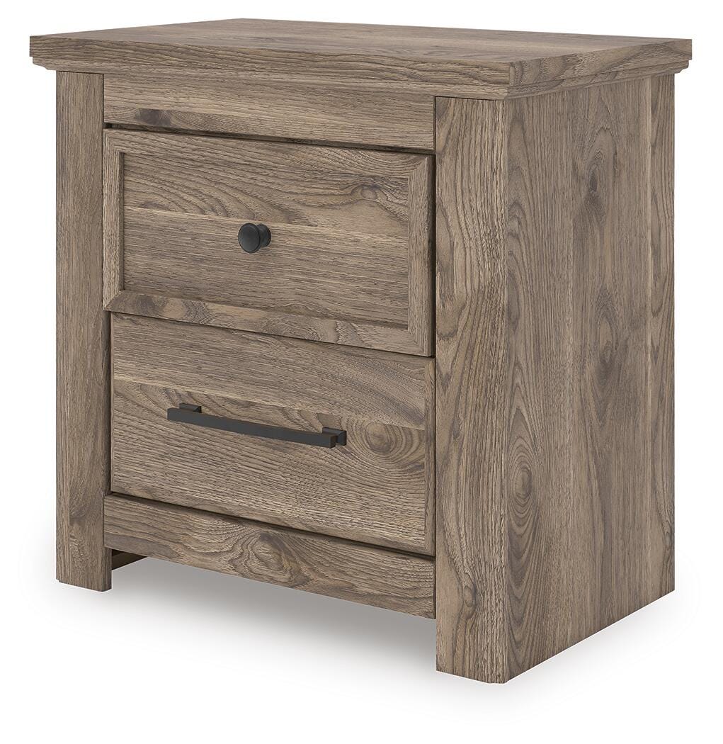 Rusticott King Poster Bed, Dresser and Nightstand