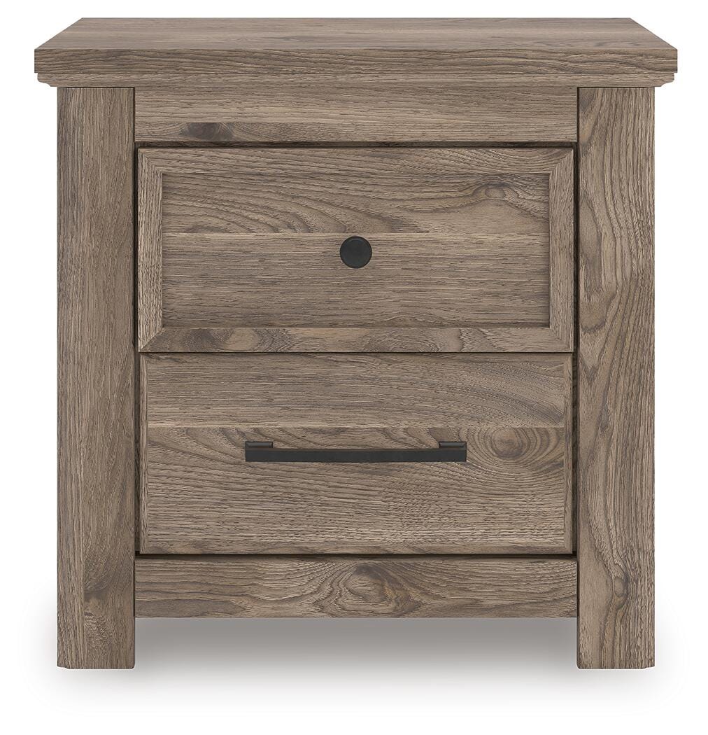 Rusticott King Panel Bed, Dresser, Mirror and Nightstand