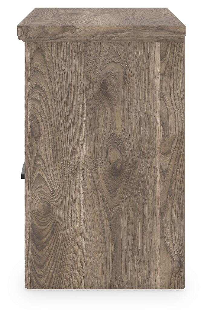 Rusticott King Panel Bed, Dresser, Mirror and Nightstand