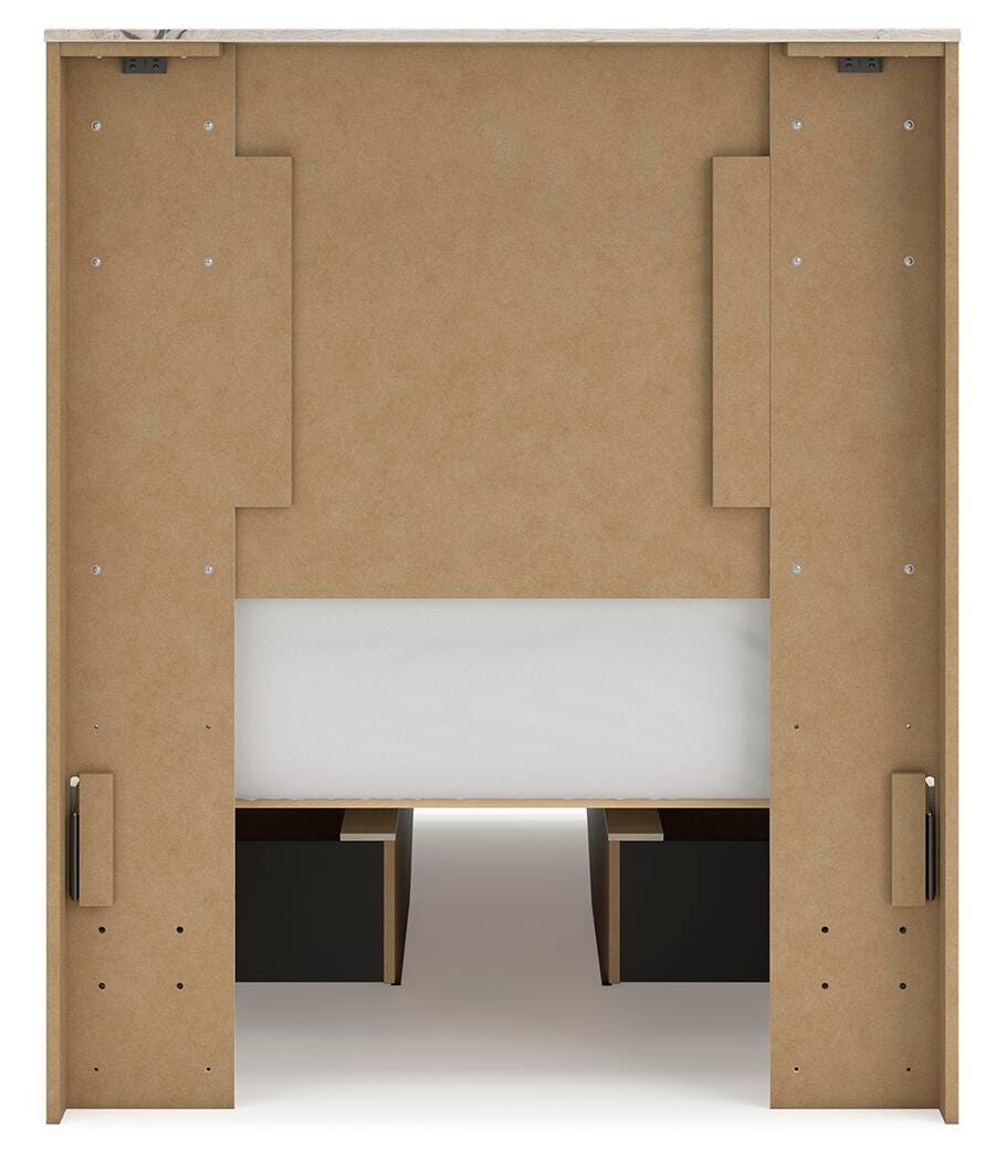 Lawroy Twin Panel Bed with Storage and Nightstand