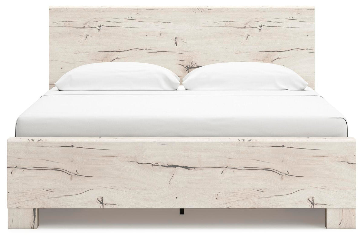 Lawroy King Panel Bed with Storage, Dresser and Mirror