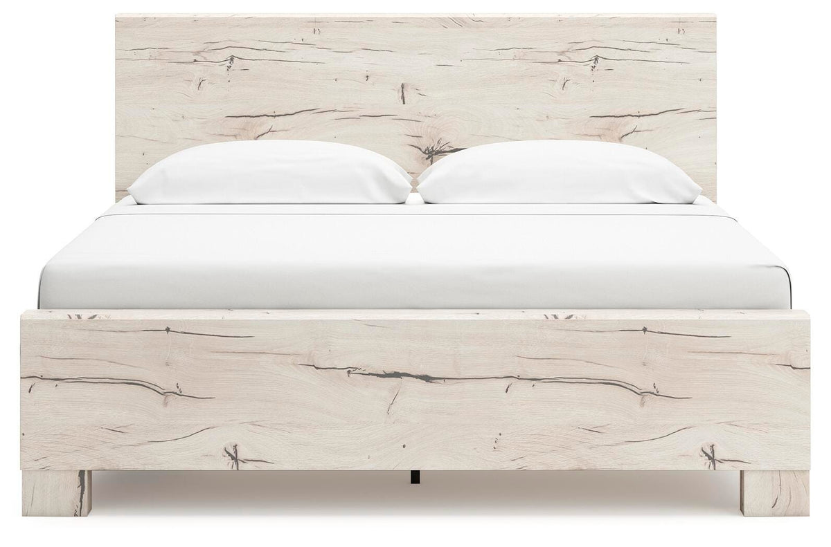 Lawroy King Panel Bed with Storage, Dresser and Mirror