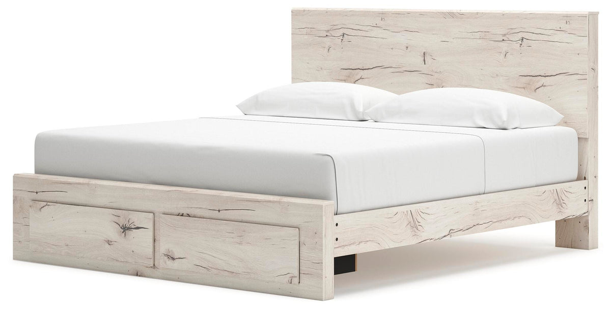 Lawroy King Panel Storage Bed, Dresser, Mirror, Chest and 2 Nightstands