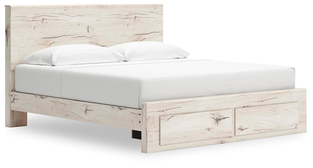 Lawroy King Panel Storage Bed, Dresser, Mirror, Chest and 2 Nightstands