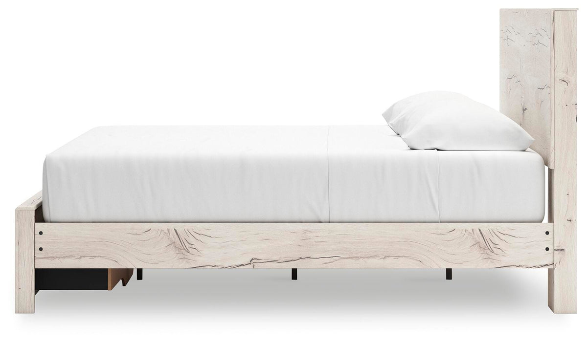 Lawroy King Panel Storage Bed, Dresser, Mirror, Chest and 2 Nightstands