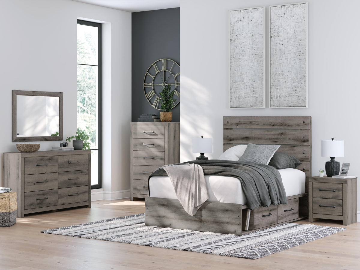 Graystorm Full Panel Storage Bed
