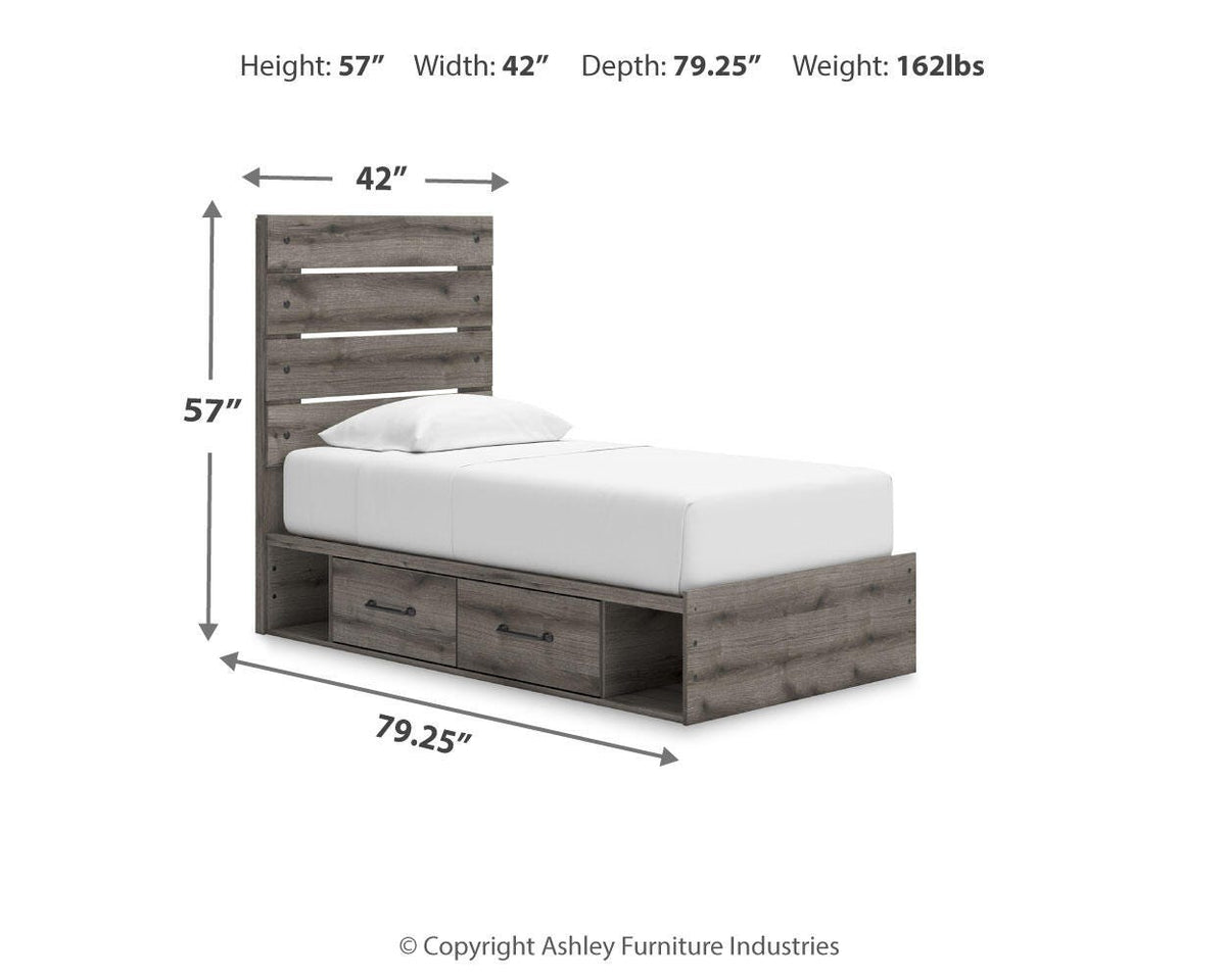 Graystorm Twin Panel Storage Bed