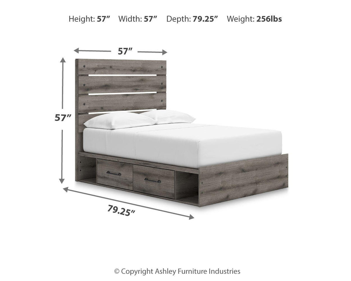 Graystorm Full Panel Bed with Storage