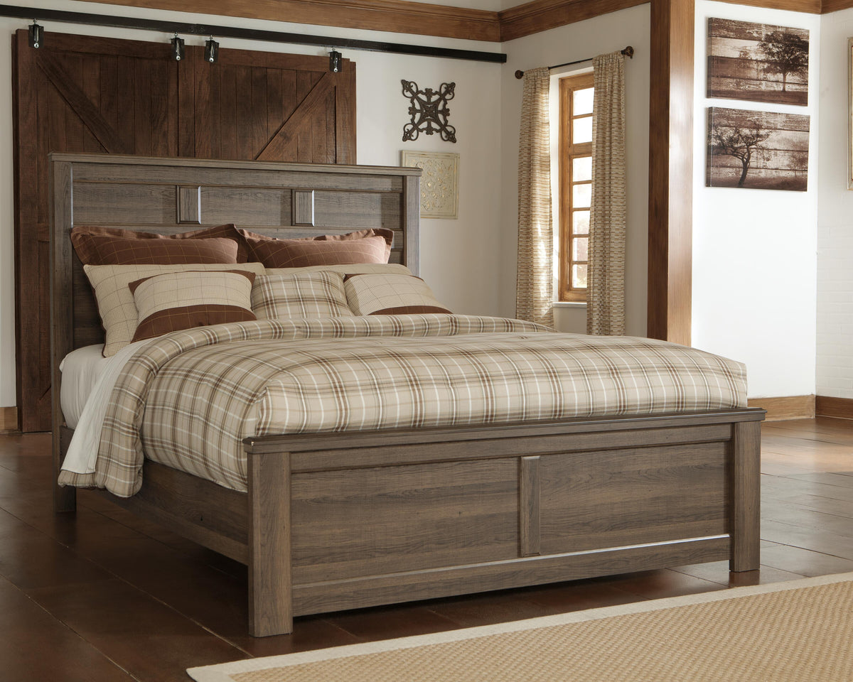 Juararo Queen Panel Bed, Dresser, Mirror and Nightstand