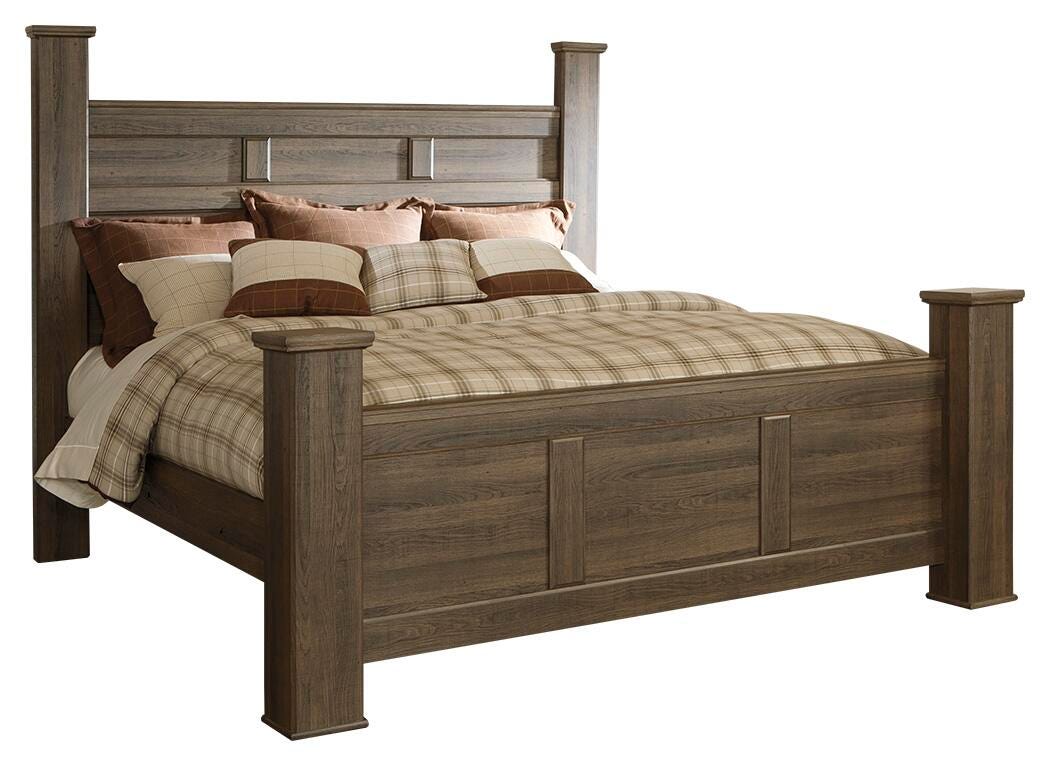 Juararo King Poster Bed, Dresser, Mirror and Chest