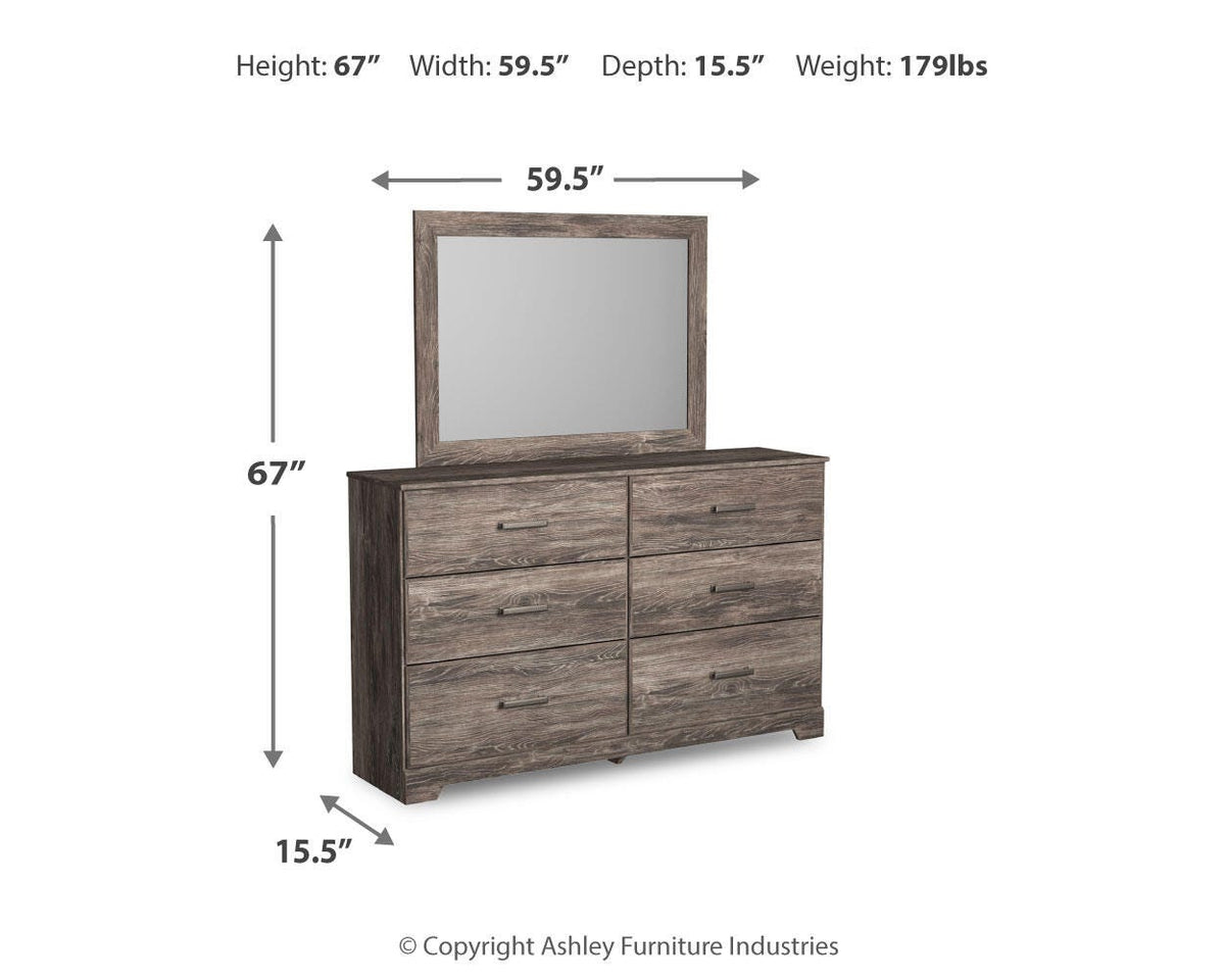Ralinksi Full Panel Bed, Dresser and Mirror