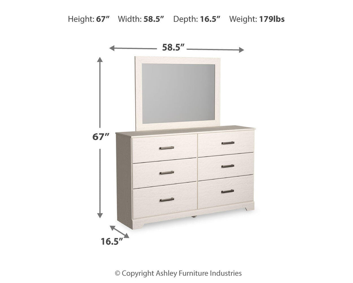 Stelsie Full Panel Bed, Dresser, Mirror and Nightstand