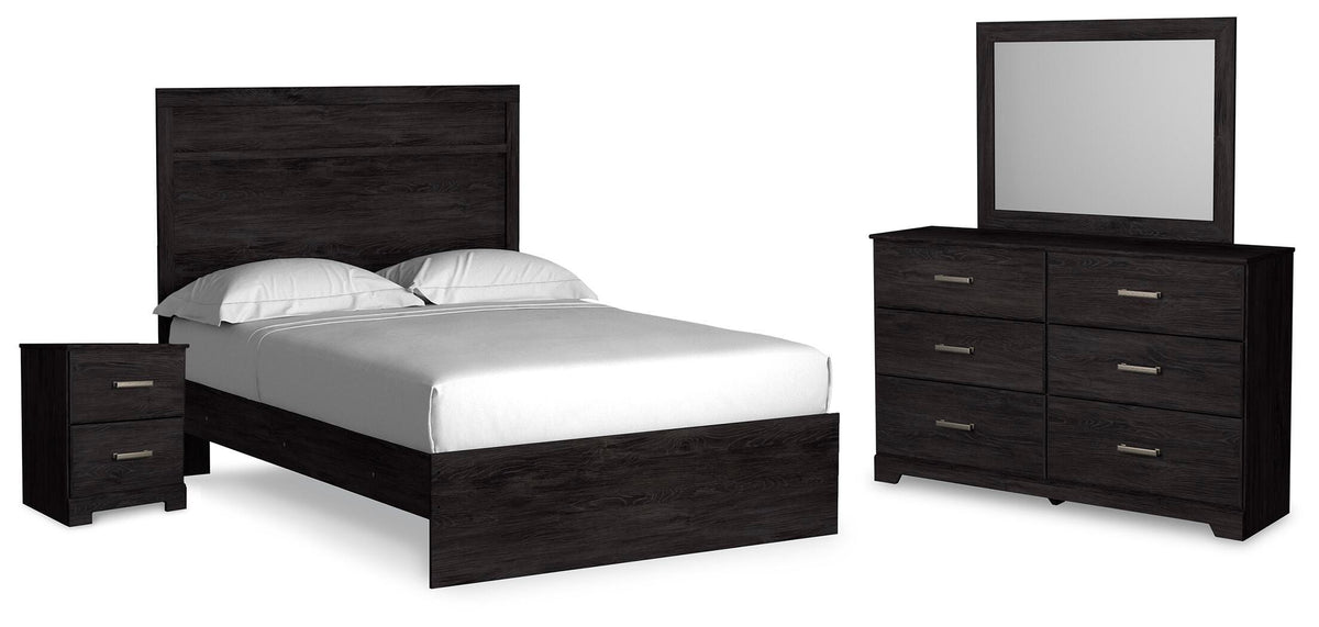 Belachime Full Panel Bed, Dresser, Mirror and Nightstand
