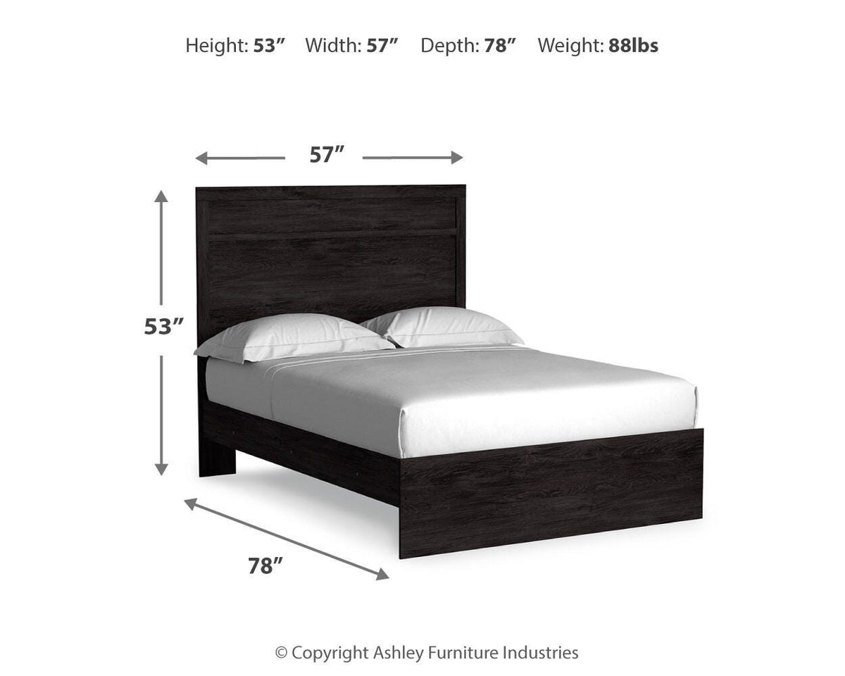 Belachime Full Panel Bed, Dresser, Mirror and Nightstand