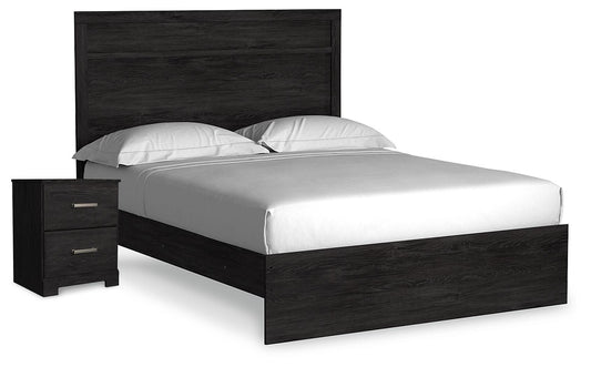 Belachime Queen Panel Bed and Nightstand
