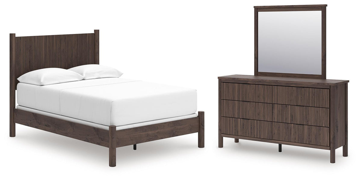 Pamytta Full Panel Bed, Dresser and Mirror