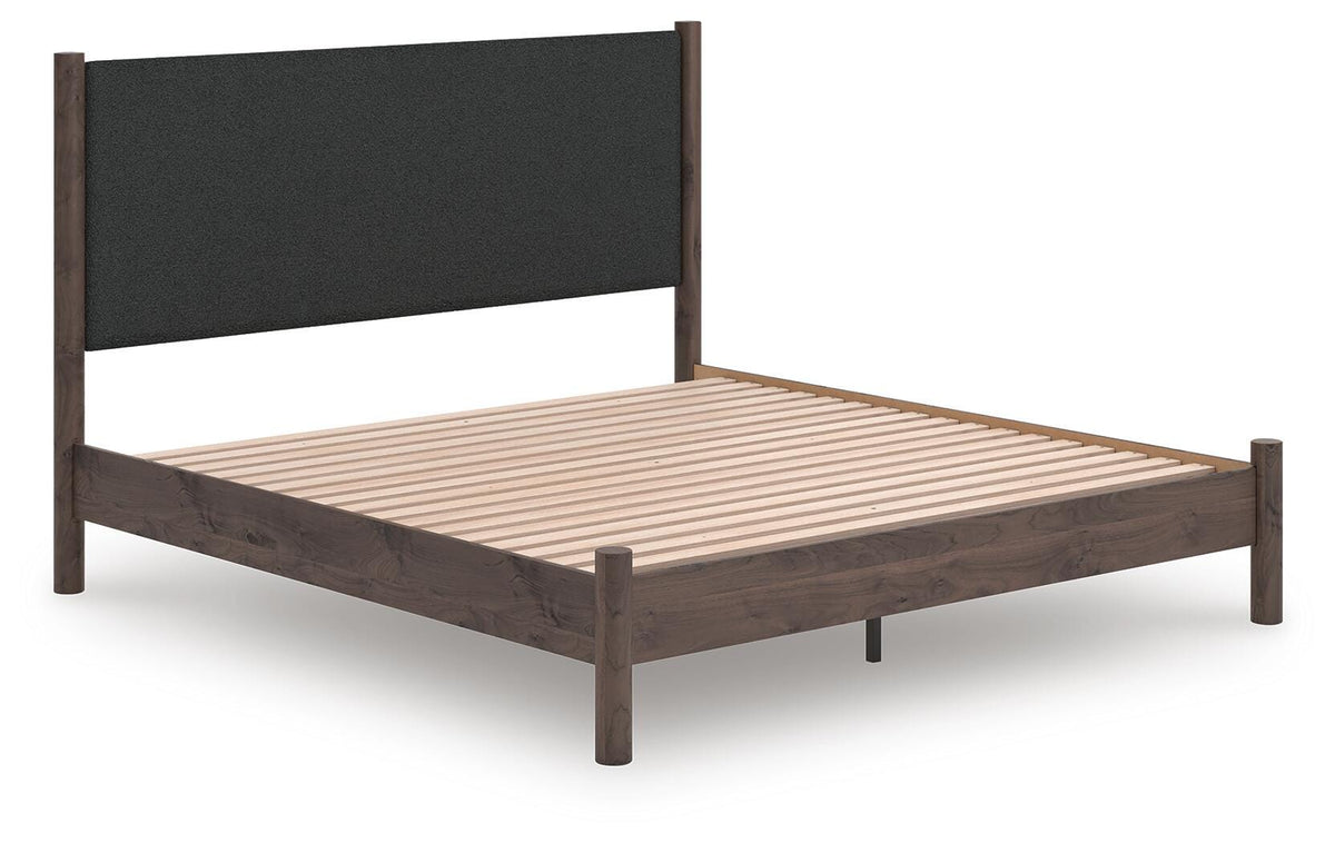 Pamytta King Upholstered Panel Platform Bed