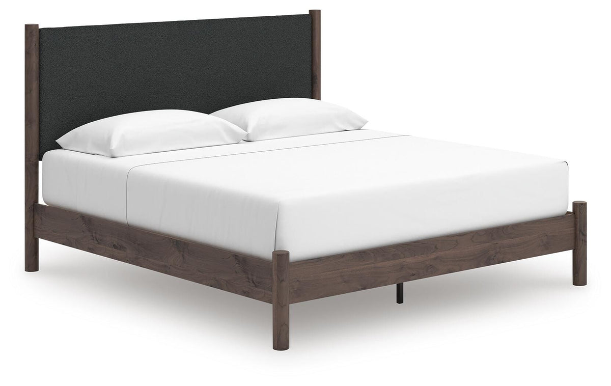 Pamytta King Upholstered Panel Platform Bed
