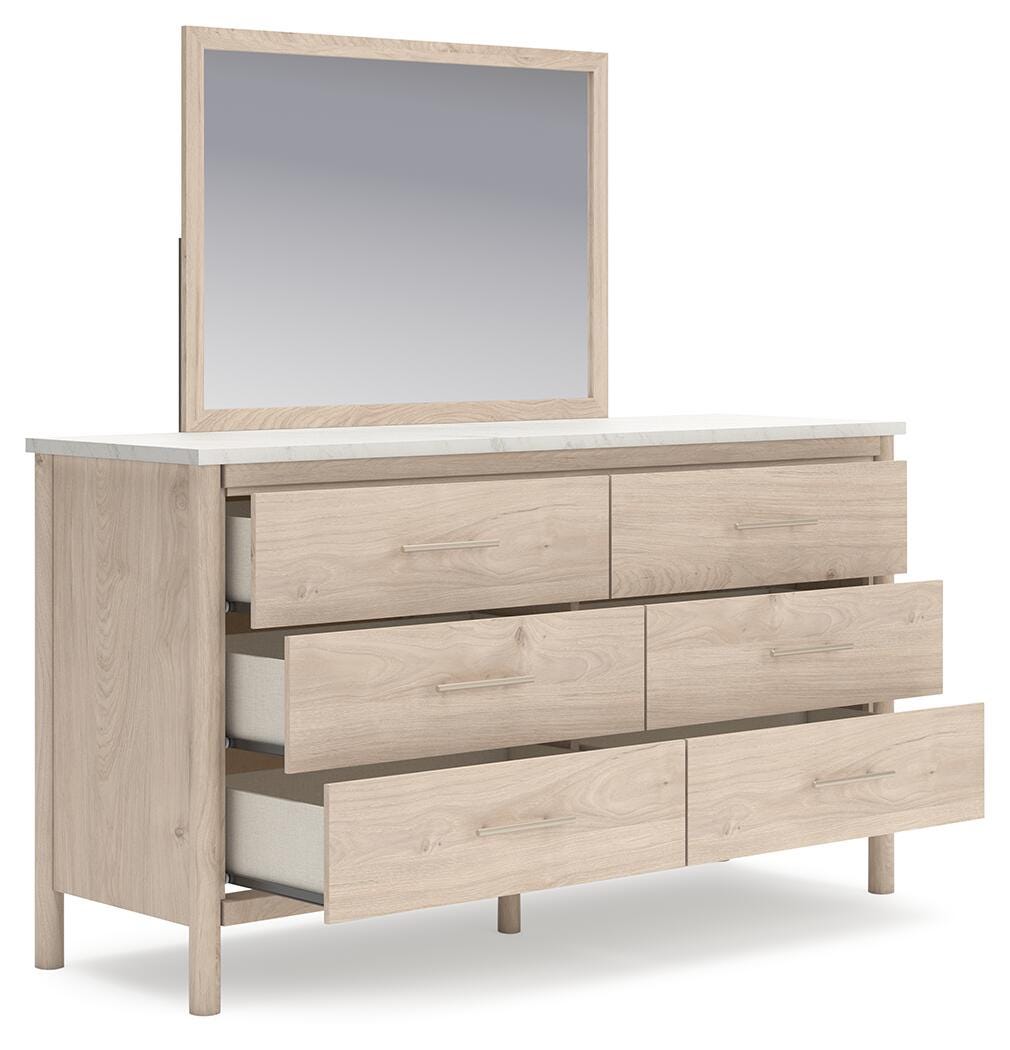 Cadmori Queen Panel Bed, Dresser, Mirror and Nightstand