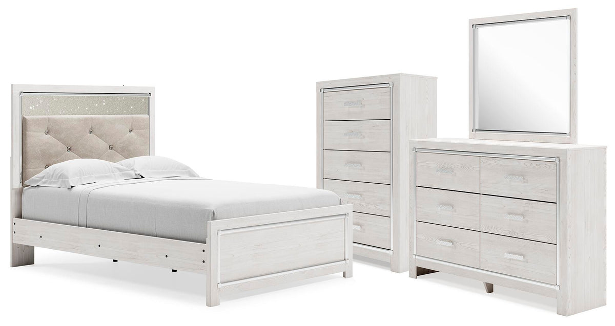 Altyra Full Panel Bed, Dresser, Mirror and Chest