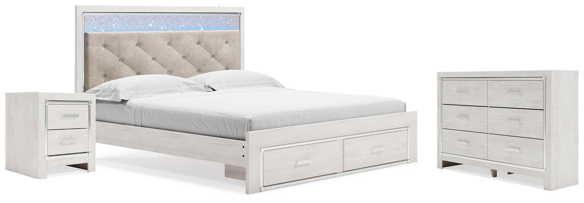 Altyra King Storage Bed, Dresser and Nightstand