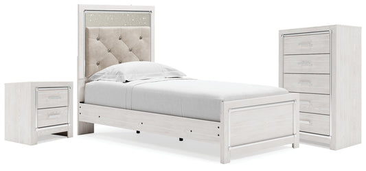 Altyra Twin Panel Bed, Chest and Nightstand
