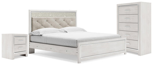 Altyra King Panel Bed, Chest and 2 Nightstands