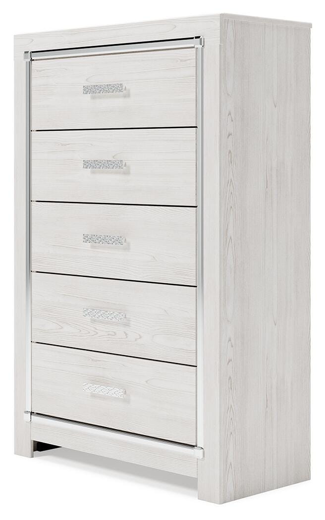 Altyra Queen Storage Bed, Dresser Mirror, Chest and 2 Nightstands