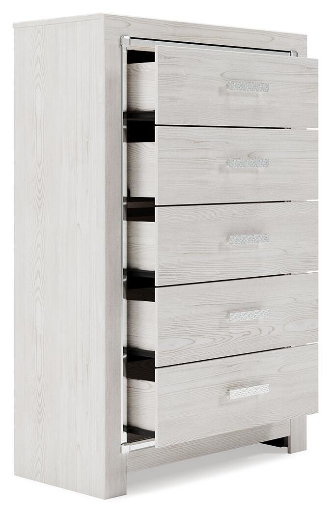 Altyra Queen Storage Bed, Dresser Mirror, Chest and 2 Nightstands