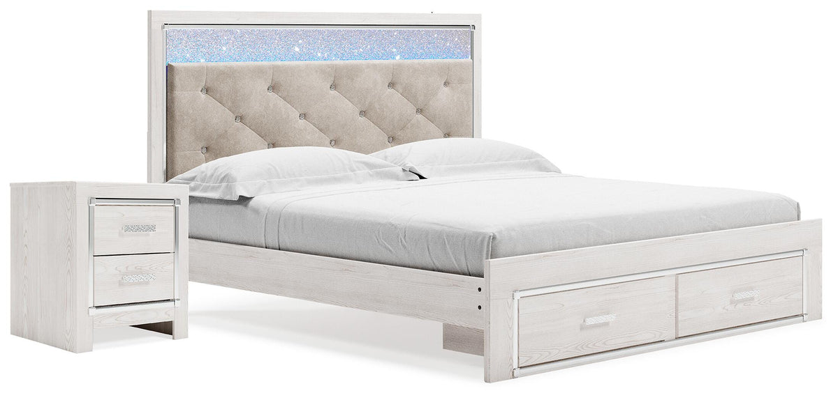 Altyra King Storage Panel Bed and Nightstand