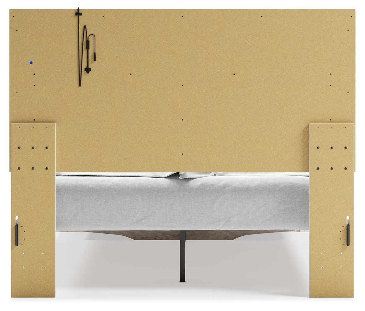 Altyra Queen Upholstered Panel Storage Bed, Dresser and Mirror