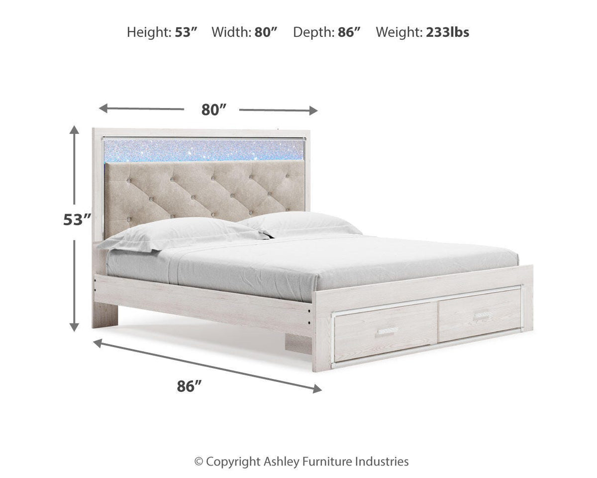 Altyra King Storage Bed, Dresser and Nightstand