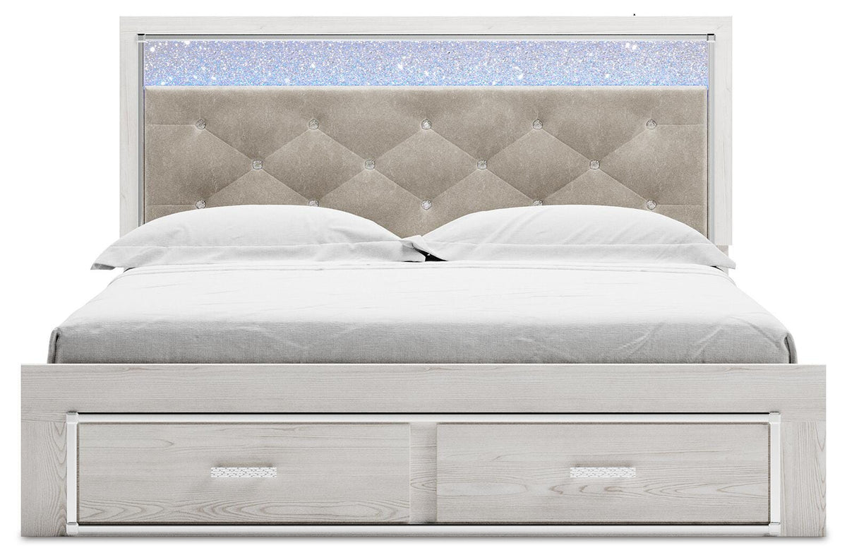 Altyra King Storage Panel Bed and Nightstand