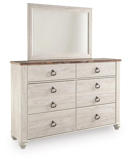 Willowton Queen Bed, Dresser, Mirror and Chest