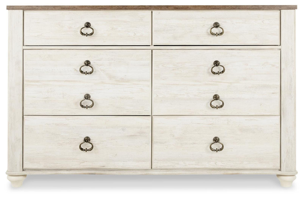 Willowton Queen Sleigh Bed, Dresser and Nightstand