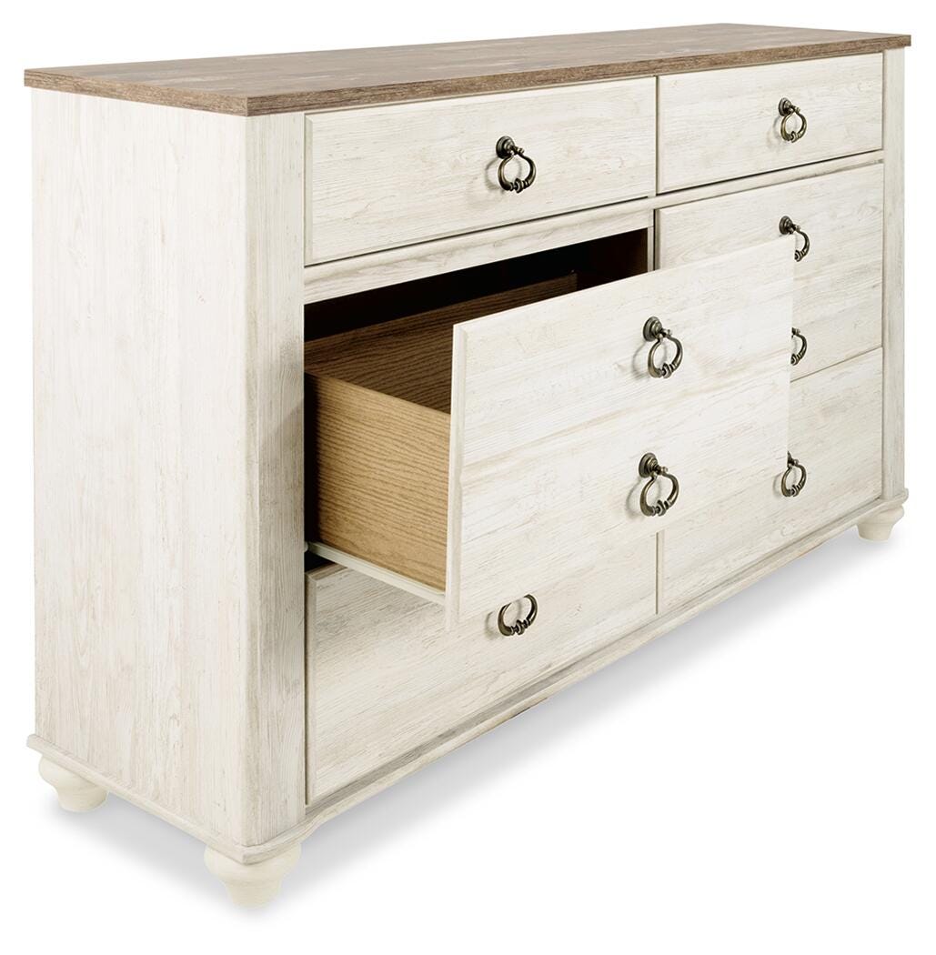 Willowton Queen Sleigh Bed, Dresser and Nightstand