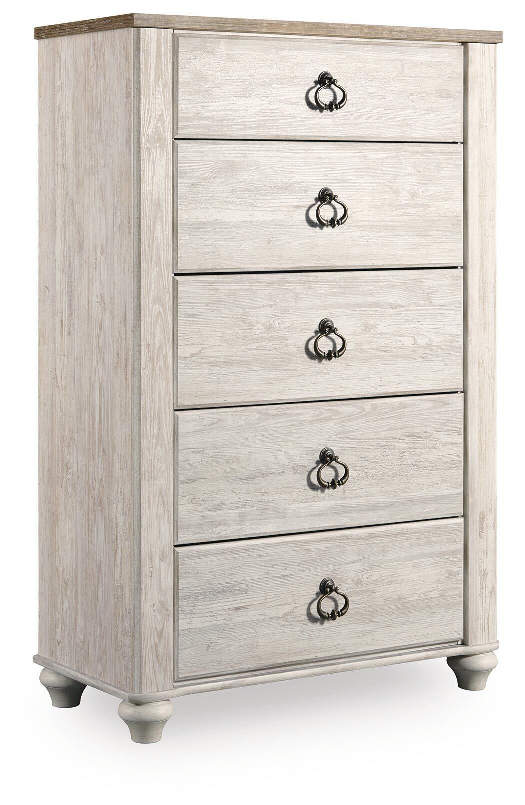 Willowton Full Panel Bed, Dresser, Chest and Nightstand