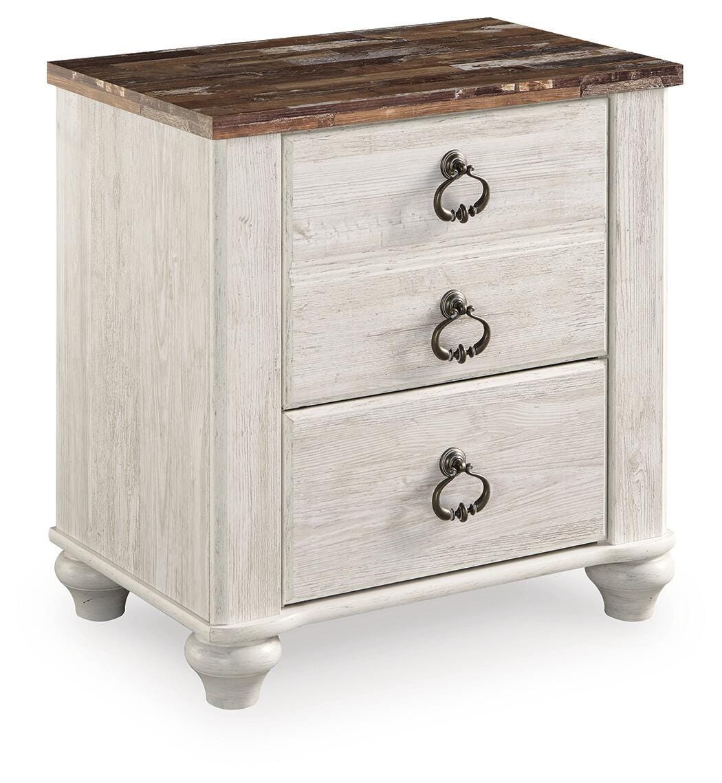 Willowton King Panel Bed, Dresser, Mirror, and Nightstand