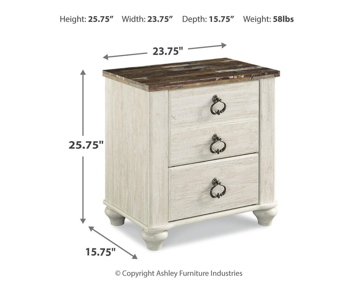 Willowton Queen Panel Bed, Dresser, Mirror, and Nightstand